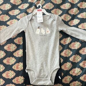 Carter's Gray 'Little Boo' Bodysuit